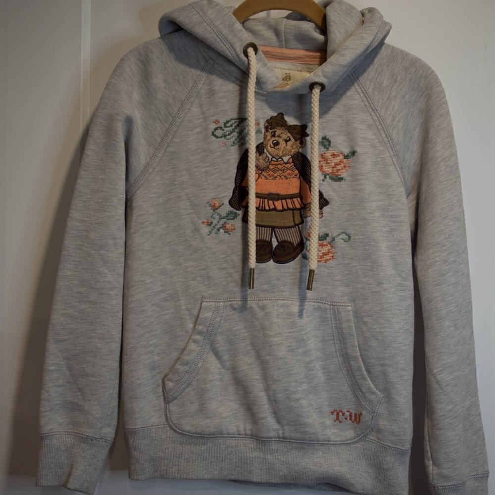 103 TeenieWeenie Grey  Bear Hoodie